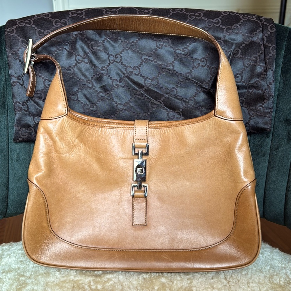 Calfskin Small Jackie O Hobo Brown